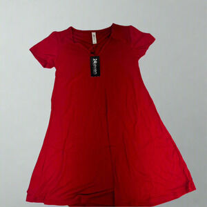 24Seven Short Sleeve Red Blouse for Women, New, Size M